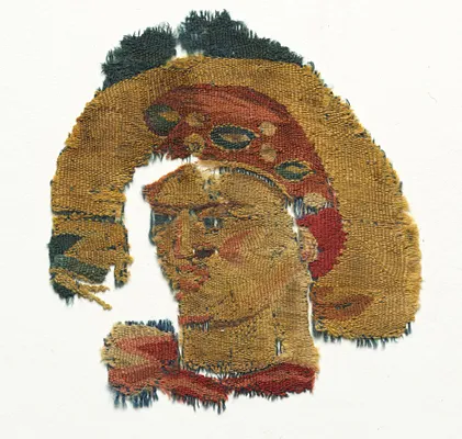 Human Head from a Large Curtain