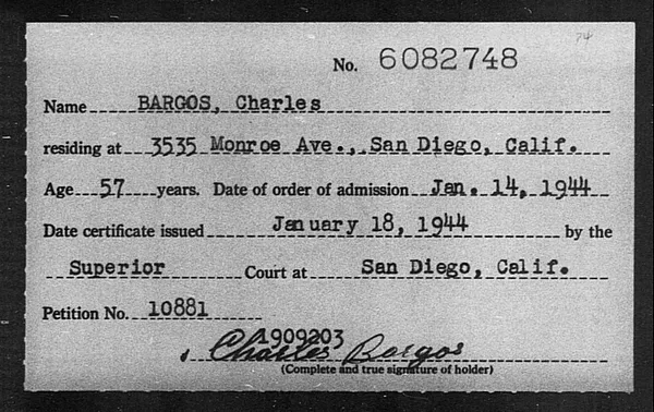 Bargos, Charles - 1944