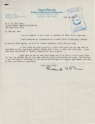 Letters Received to C.B. Lee, September 13, 1926