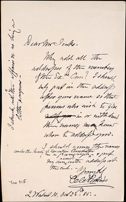 Letter from Charles C. Perkins to Francis H. Jenks, 1885 October 26