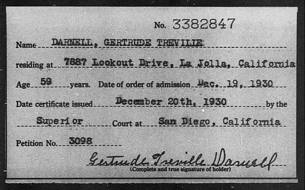 Darnell, Gertrude Trevilie - 1930