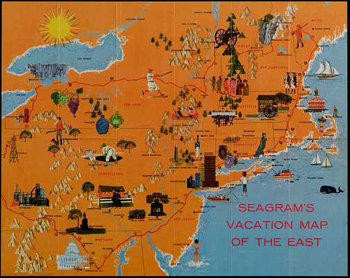 Seagram's vacation map of the east