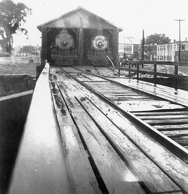Steam locomotive shed