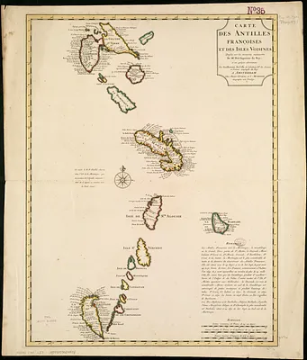 Carte des Antilles françoises et des isles voisines