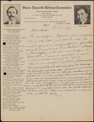 Emilio Coda autograph letter signed to G. Carta, Boston, Mass., December 18, 1924