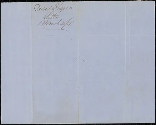 David Pingree to W. A. Harrington, 25 March 1856