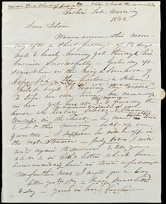Letter from Caroline Weston, Boston, [Mass.], to Debora Weston, Sat. morning, [June 18?], 1842