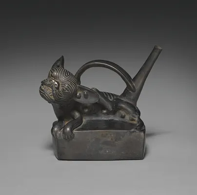Vessel with Reclining Dog