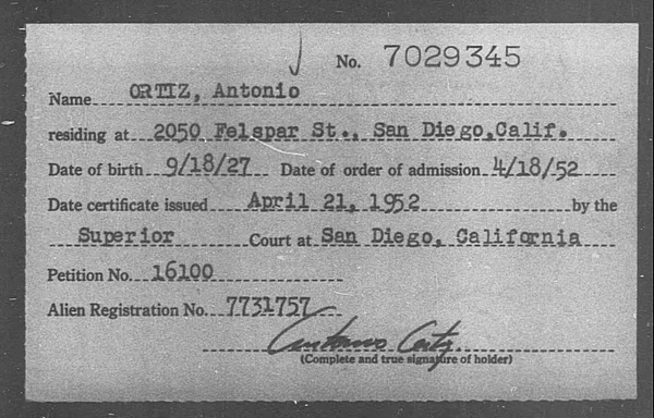 Ortiz, Antonio - 1952