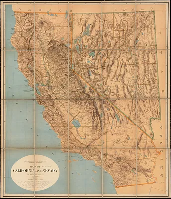 Map of California and Nevada