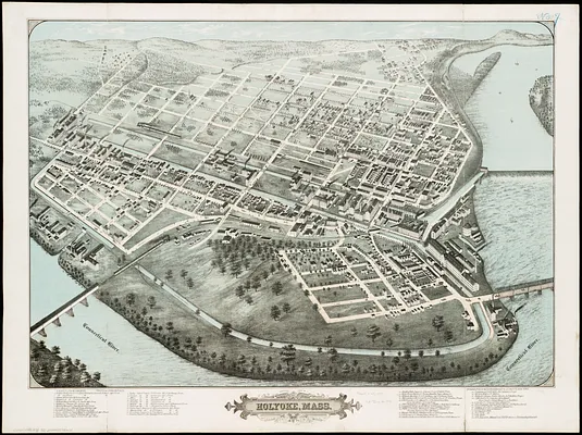 Bird's eye view of Holyoke, Mass