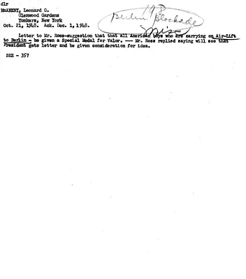 Cross Reference Memorandum