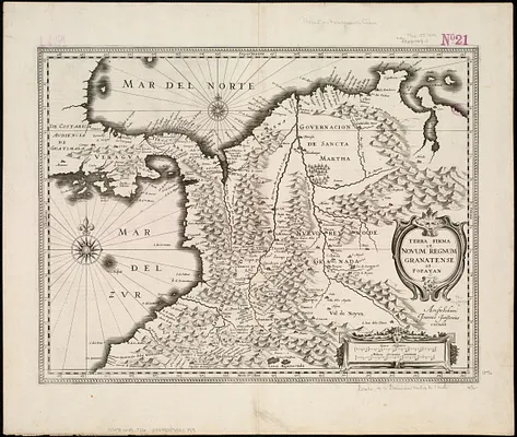 Terra firma et novum regnum Granatense et Popayan