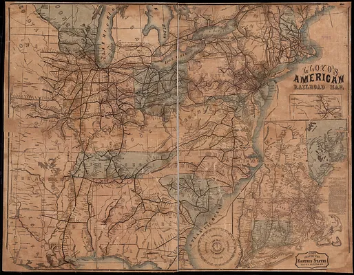 Lloyd's American railroad map