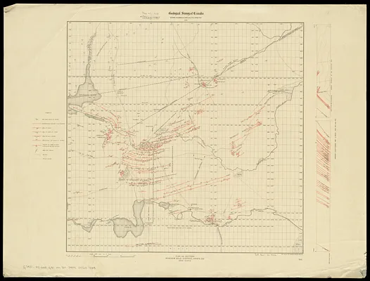 Plan and sections Renerew gold district, Hants Co. Nova Scotia