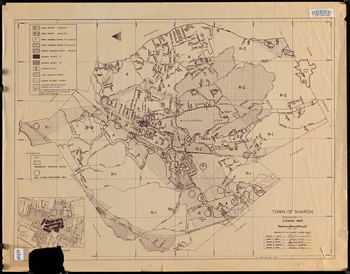 Town of Sharon, Massachusetts, zoning map