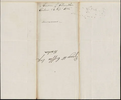 Anson G. Chandler to George Coffin, 20 September 1834
