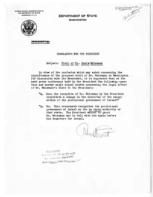 Memorandum from Robert Lovett to President Harry S. Truman
