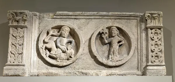 Lintel with Samson and Delilah