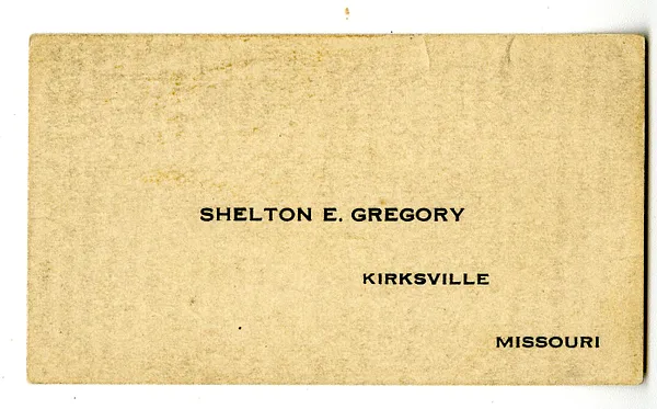 Business Card for Shelton Gregory