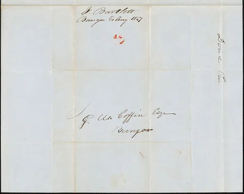 J. Bartlett to George Coffin, 21 August 1847