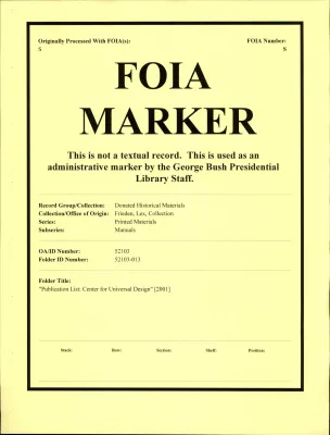 "Publication List: Center for Universal Design" [2001]