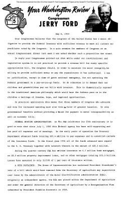 Ford Newsletter, May-Sept. 1959
