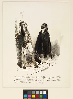 Man and woman in Masquerade costumes