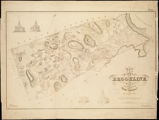 Map of the town of Brookline, Mass