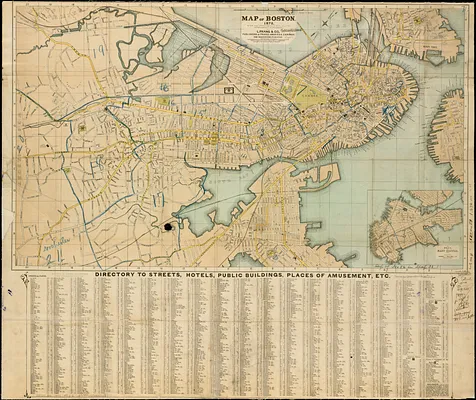 Map of Boston, 1872