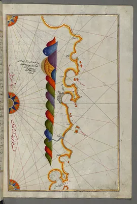 Map of the Libyan Coast Towards the Egyptian Border