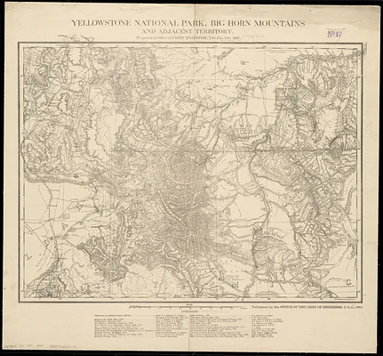 Yellowstone National Park, Big Horn Mountains and adjacent territory