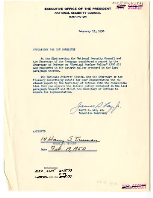 Memorandum from James Lay to President Harry S. Truman