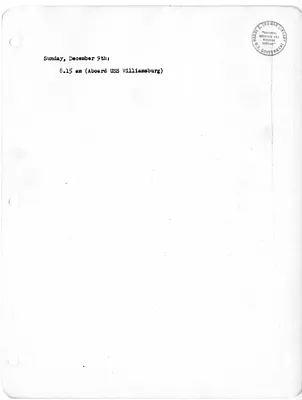 Daily Appointment Sheet for President Harry S. Truman