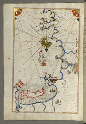 Map of the Coast Around Narbonne
