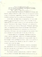 Six-page typescript report titled Report on Oceanographic Work carried on jointly by Museum of Comparative Zoology and U. S. Bureau of Fisheries, with special reference to oceanic circulation, by Henry Bryant Bigelow