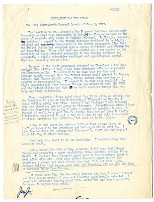 Memorandum for the File by Joseph M. Jones