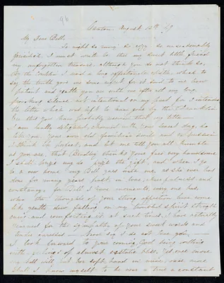 Letter to 'Bell' from 'Georgie', August 10, 1849