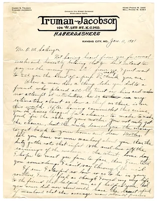 Handwritten Letter to Oliver M. Solinger from Edward Jacobson