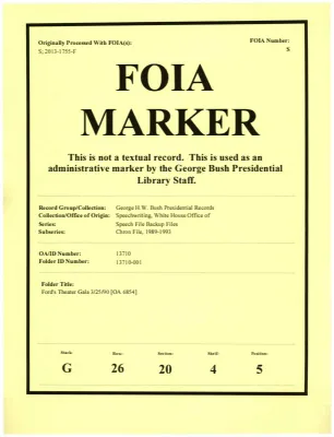 Ford's Theater Gala 3/25/90 [OA 6854]