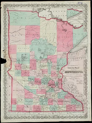 Colton's township map of the state of Minnesota