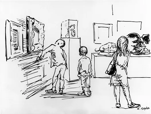 Gallery XIII, 3 school children