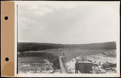 Contract No. 12, Sinking Shafts 2 (Holden), 3 (Holden), and 4 (Rutland) for Wachusett-Coldbrook Tunnel, muck pile, Shaft 2, Holden, Mass., Jan. 5, 1928