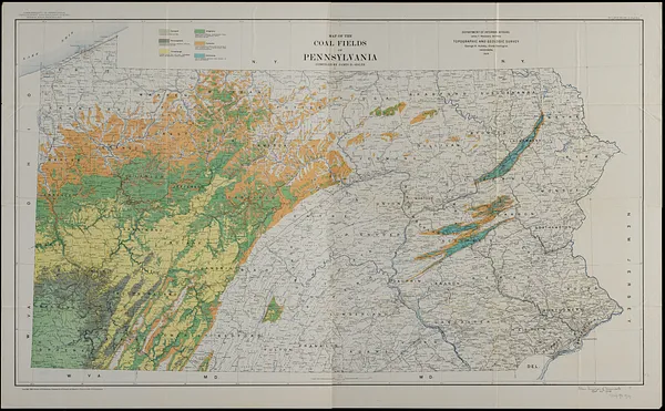 Map of the coal fields of Pennsylvania
