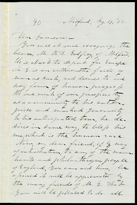 Letter from George Whittemore Stacy, Milford, to William Lloyd Garrison, Aug. 17, [18]68