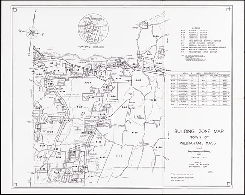 Building zone map of Wilbraham, Mass.