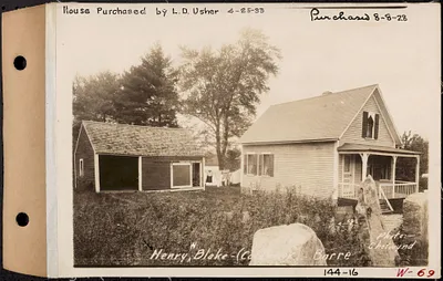 Henry W. Blake, house and barn, Coldbrook, Barre, Mass., Jun. 7, 1928