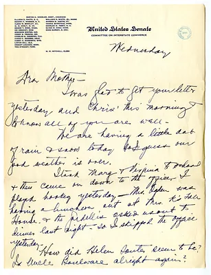 Letter from Bess W. Truman to Madge Gates Wallace
