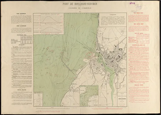Plan du port et de la ville de Boulogne
