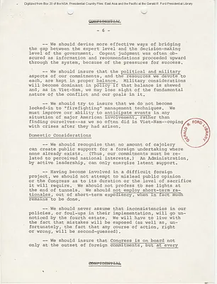 State Department Paper Regarding the Lessons of Vietnam